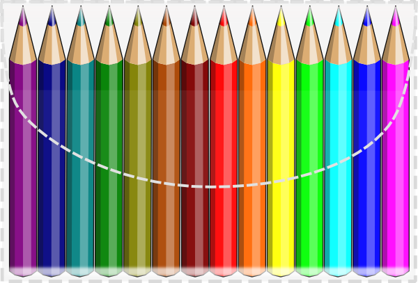 Colouring pencils clip.