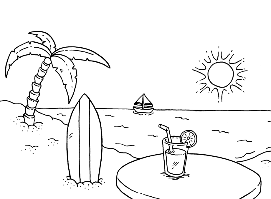 Free Mexico Beach Coloring Page, Download Free Clip Art