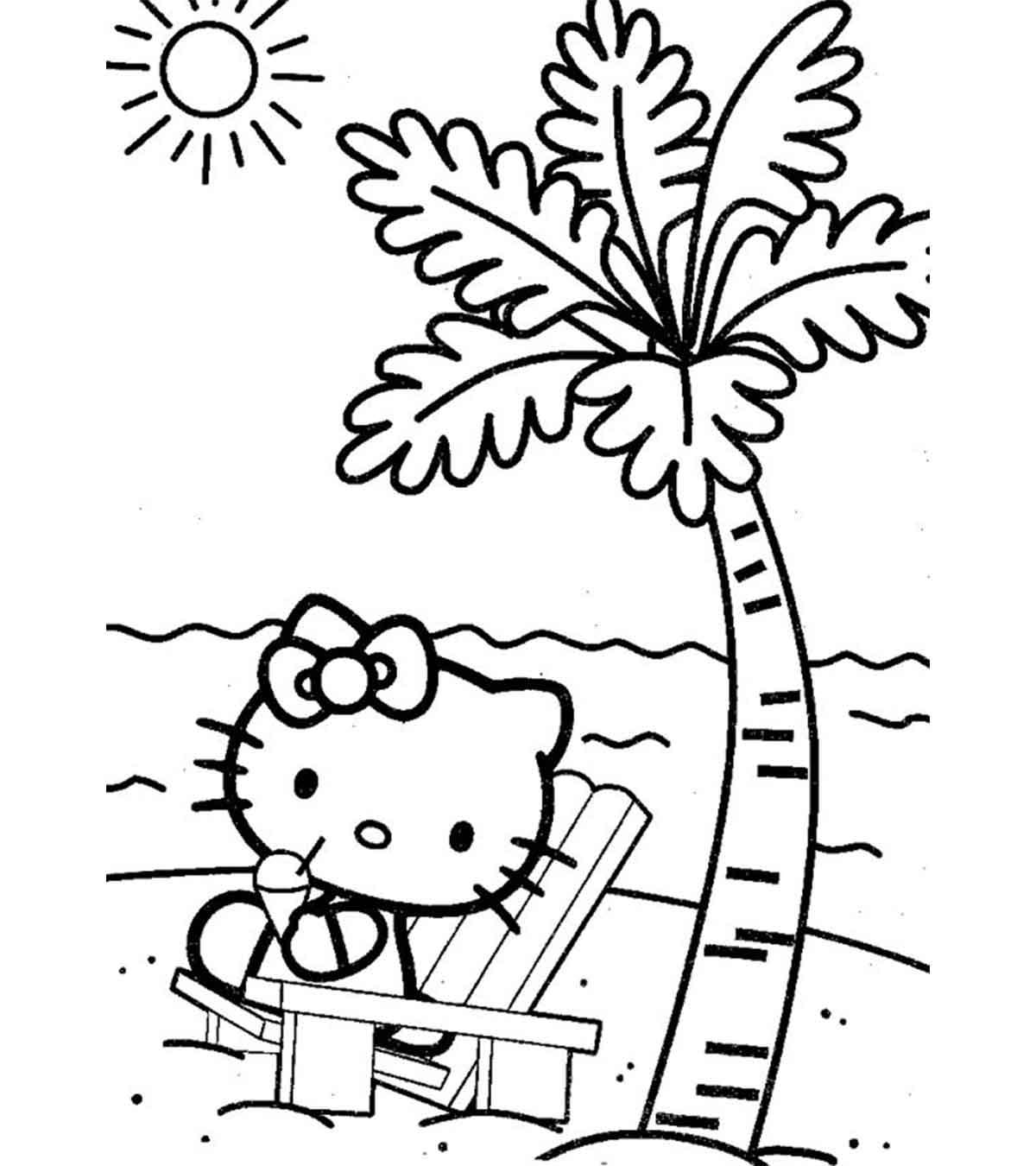 Beach coloring pages.
