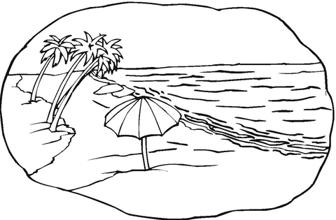 Beach Scene coloring page