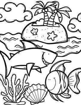 FREE Ocean Animals Coloring Book