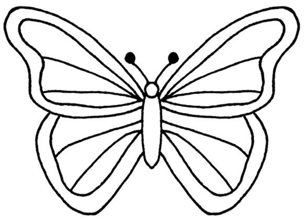Free Coloring Butterfly Clipart