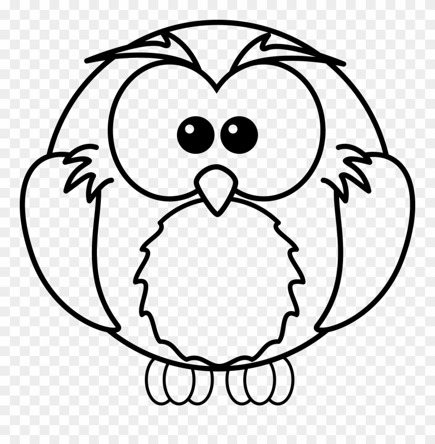 Free Cartoon Owl Coloring Page Clipart