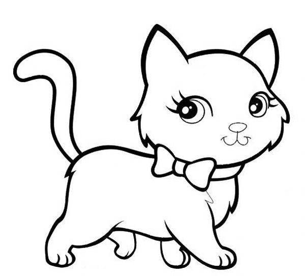 Kittens clipart coloring.