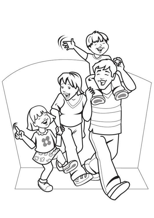 Family coloring page.