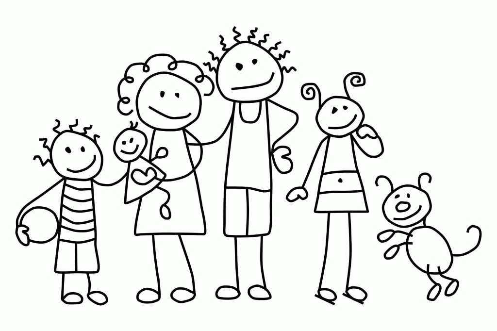 Free Family Picture Coloring Page, Download Free Clip Art