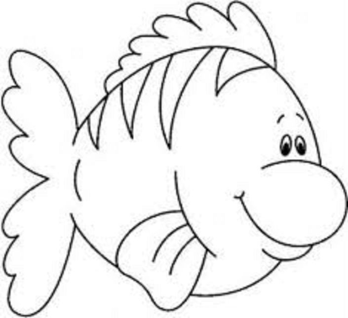 clipart colouring fish