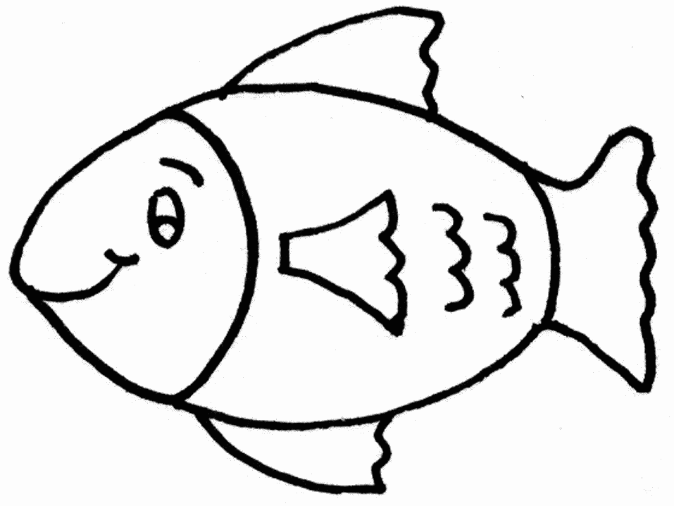 Free Simple Fish Coloring Page, Download Free Clip Art, Free