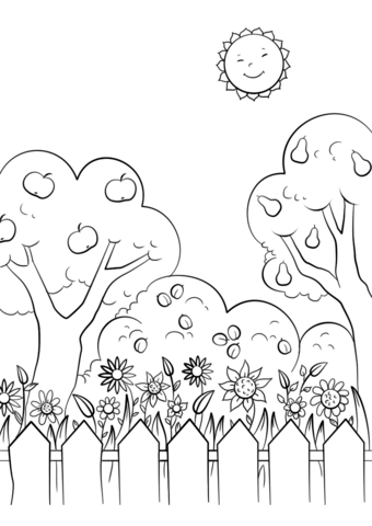 Beautiful Garden coloring page