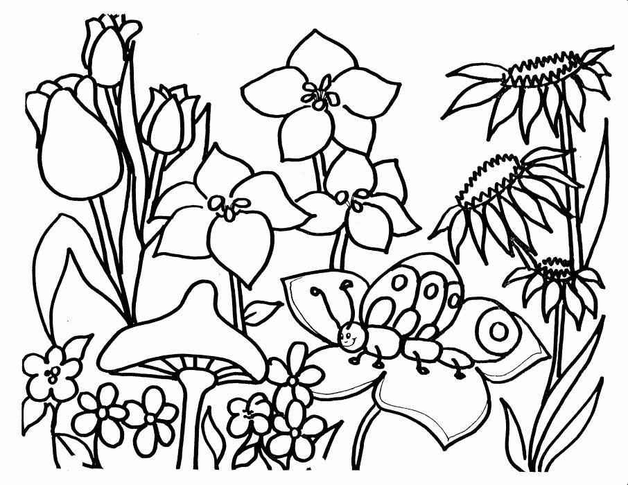 Free Flower Garden Coloring Pages, Download Free Clip Art