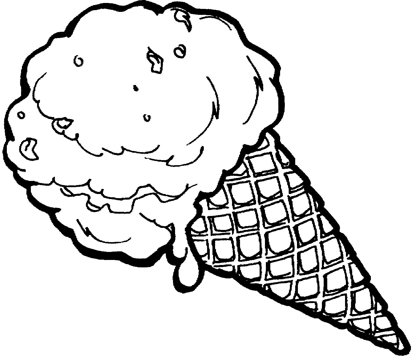 Free Ice Cream Cone Coloring Page, Download Free Clip Art