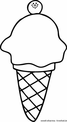 clipart colouring ice cream