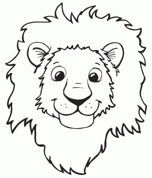 Cute Lion Mask Coloring page
