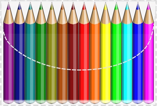 Colouring pencils clip.