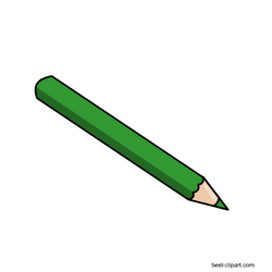 Green color pencil.