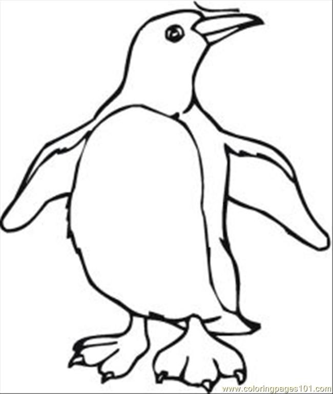 clipart colouring penguin