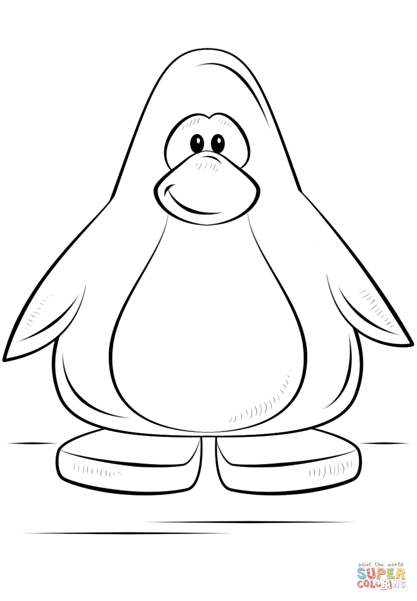 Club Penguin coloring page