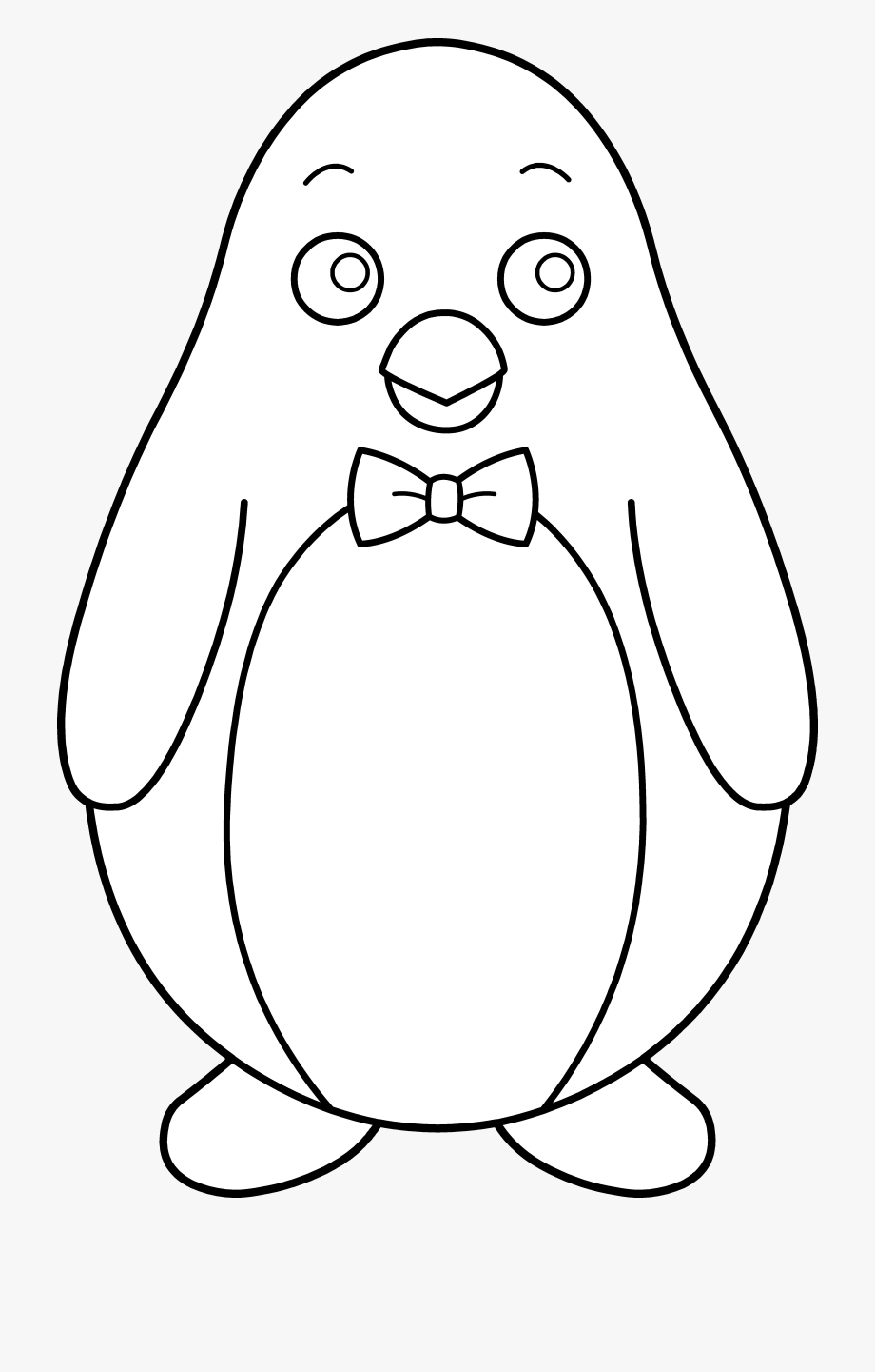 Easy Penguin Coloring Sheet