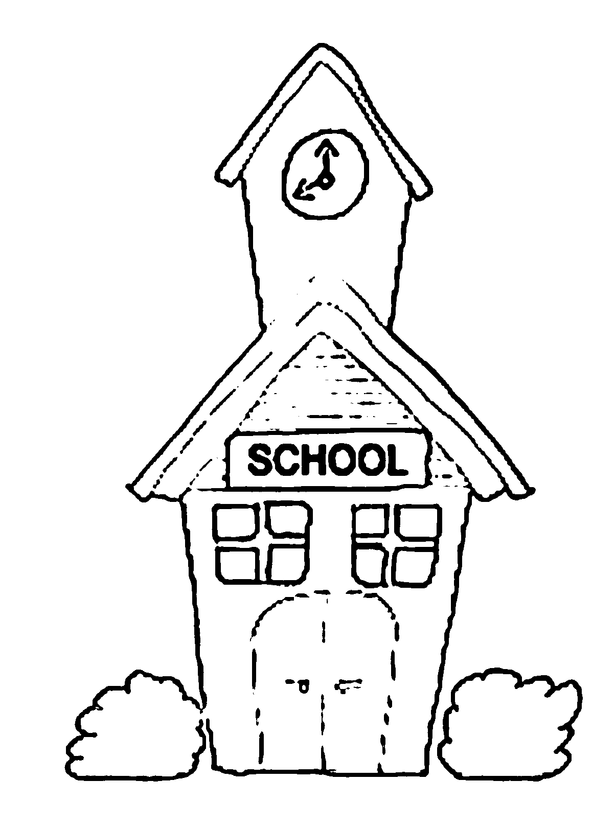 Free School Building School Clipart School Color Building
