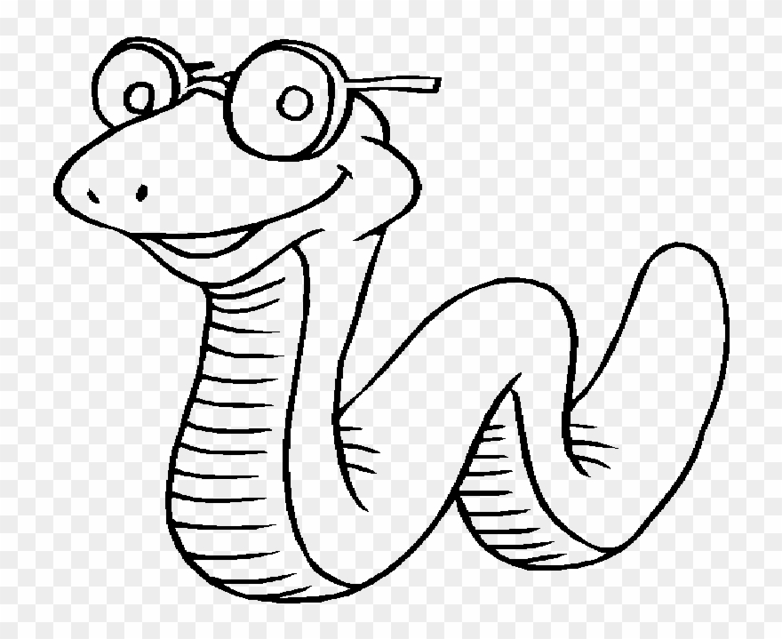 Cartoon snake coloring.
