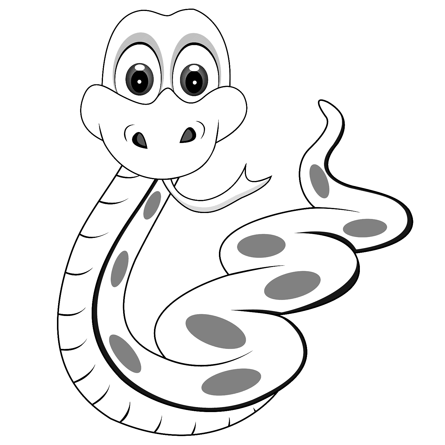 clipart colouring snake