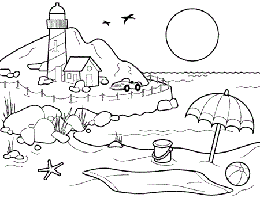 Free Summer Time Coloring Pages, Download Free Clip Art