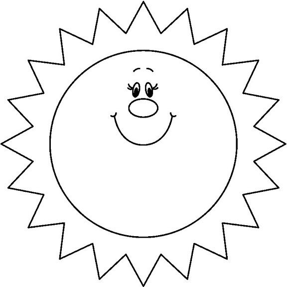 Sun coloring page.