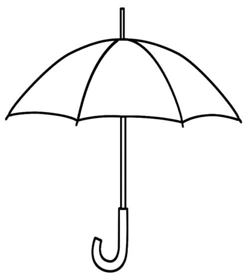 clipart colouring umbrella