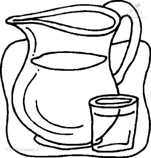 Glas of water colouring pages