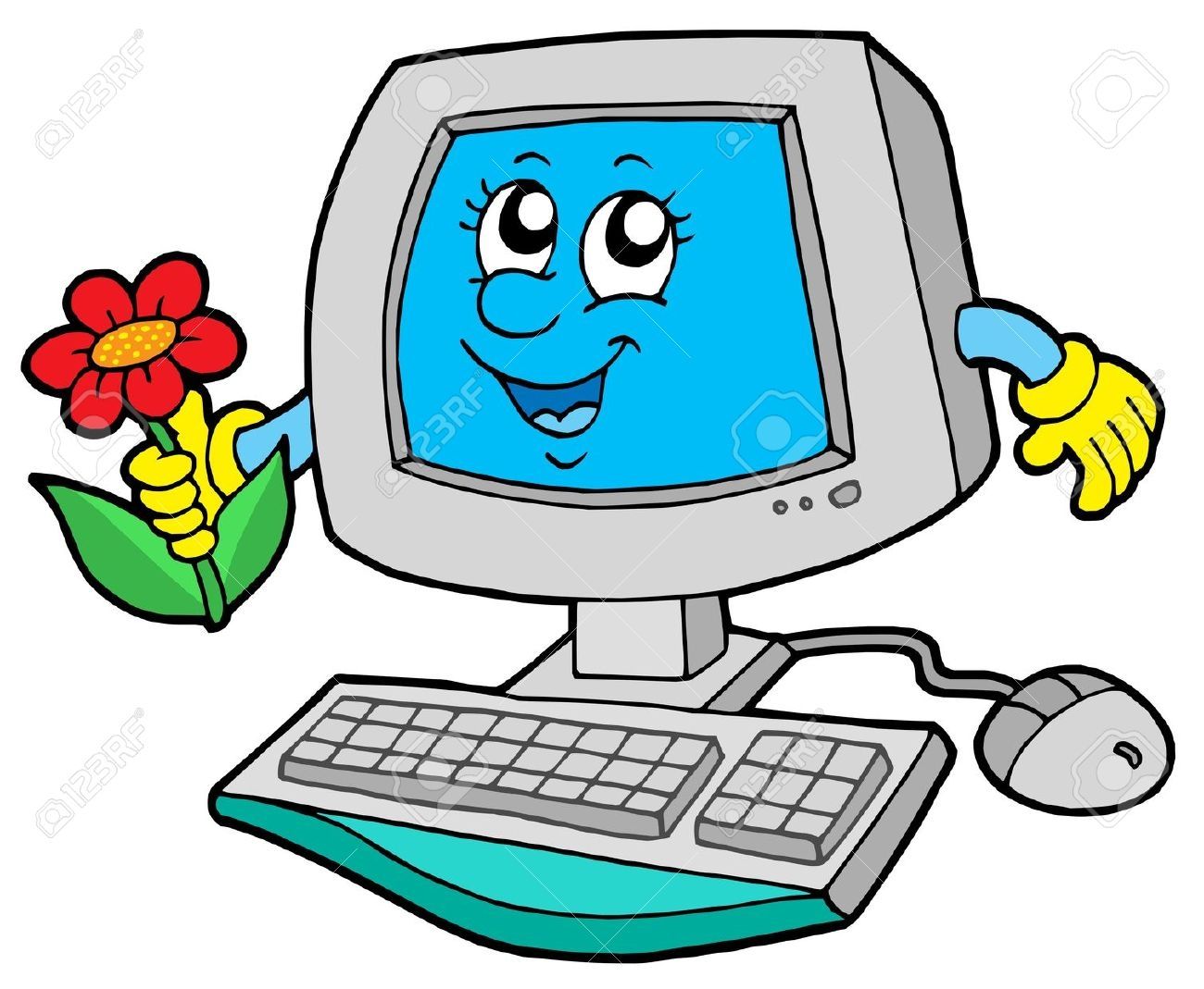Computer clipart cartoon