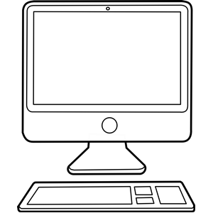 Computer black and white computer clipart black and white