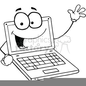 Black And White Clipart Of Computer Parts