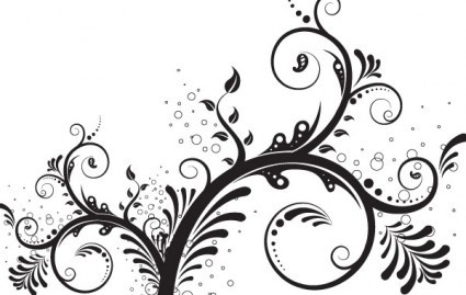 Floral Swirl Vector Art Free vector in Encapsulated