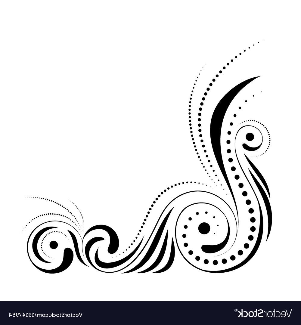 Unique Black And White Swirl Graphics Vector File Free