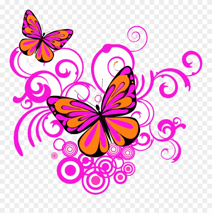 Butterfly Corner Designs Png Clipart Clip Art