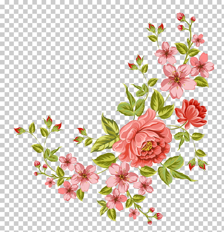 Flower , Corner flower, pink flowers PNG clipart