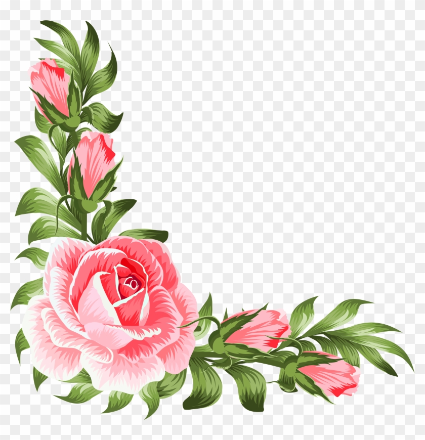 Free Png Download Rose Corner Decoration Png Clipart