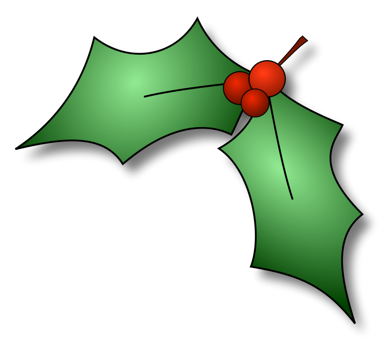 clipart corner holly