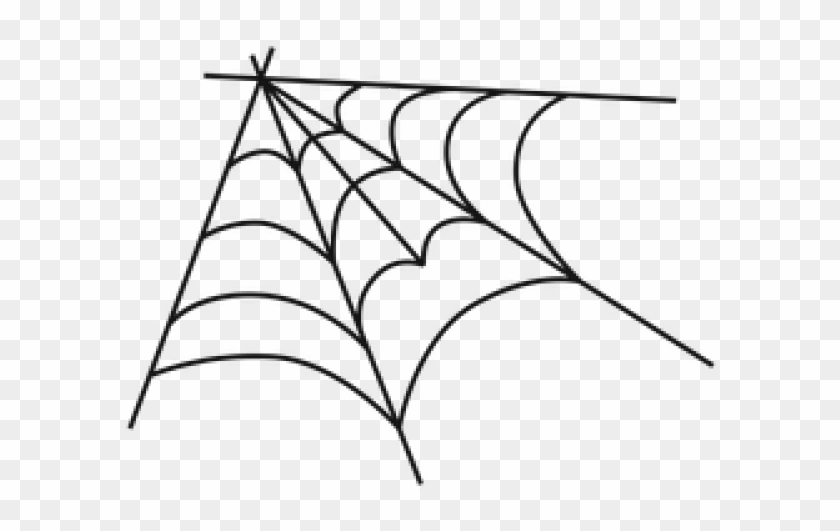 Drawn spider web.