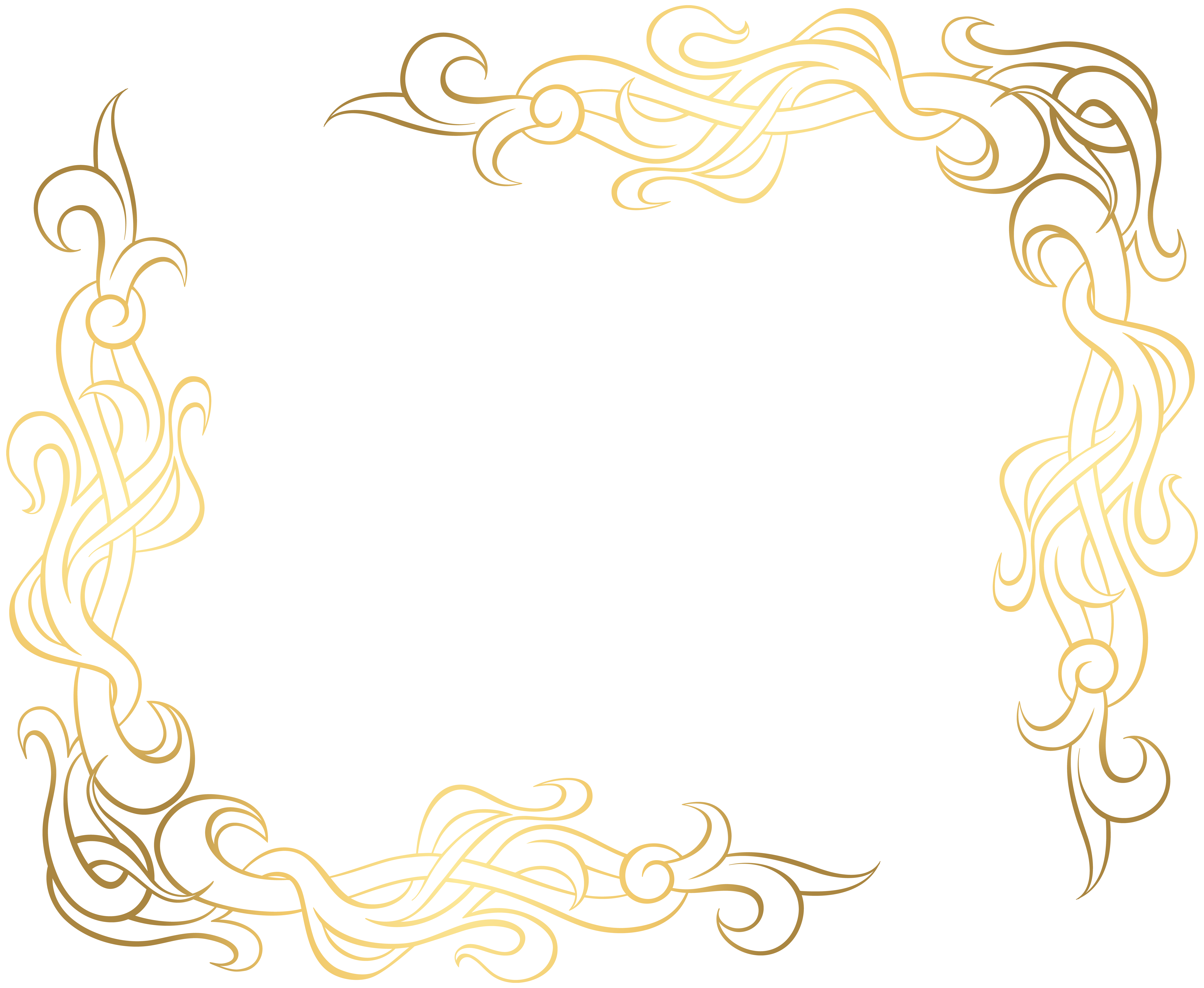 Gold Corner Decoration Transparent PNG Clip Art