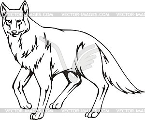 Coyote clipart black and white
