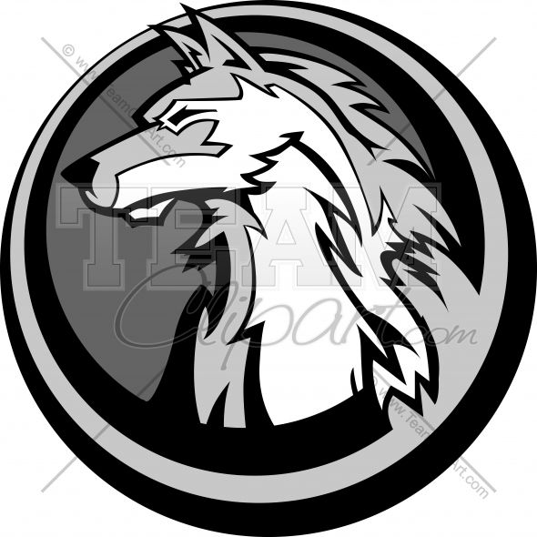 Wolf Surrounded by Circle Logo
