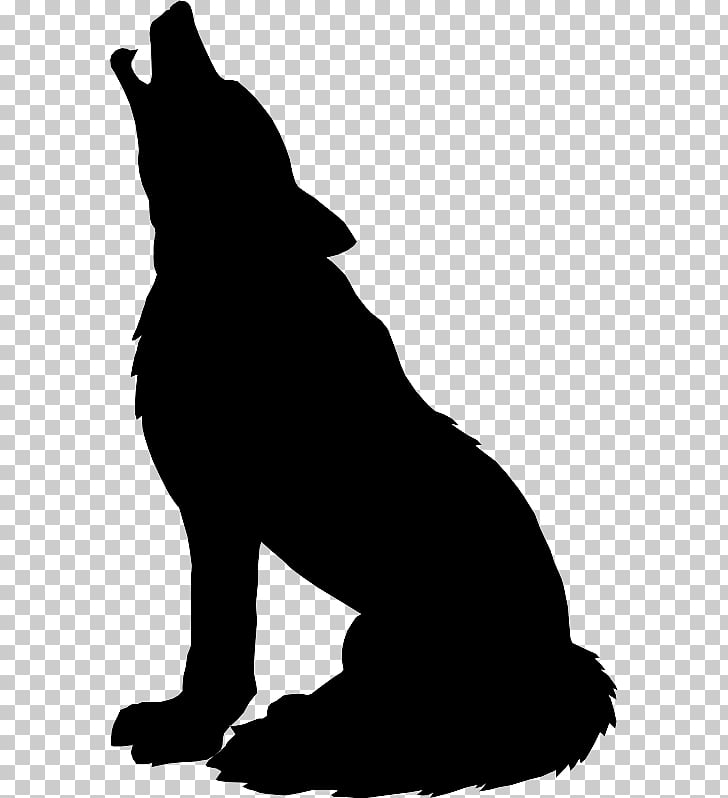 Gray wolf Silhouette Drawing , Wolf Head Silhouette, howling
