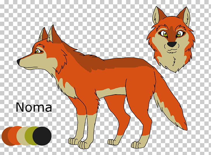 Red fox dog.
