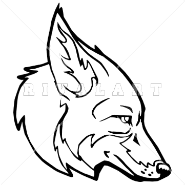 Coyote Clipart Black And White