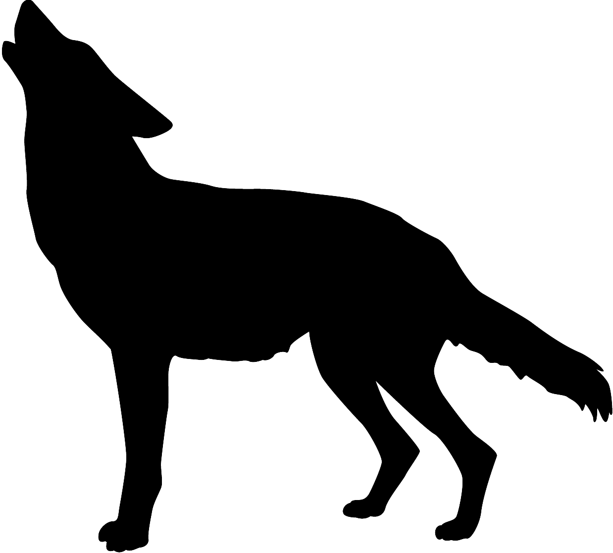Free coyote silhouette.