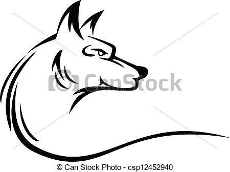 Coyotes tattoo Vector Clip Art EPS Images