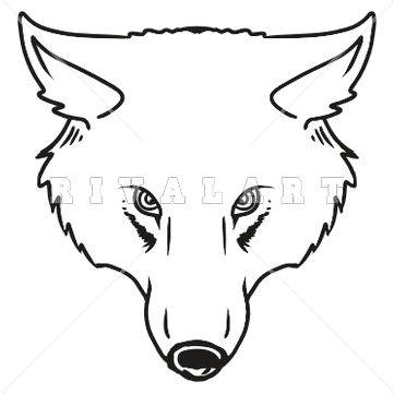Coyote Clip Art Black And White