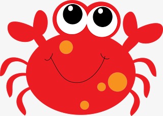 Cute crab clipart