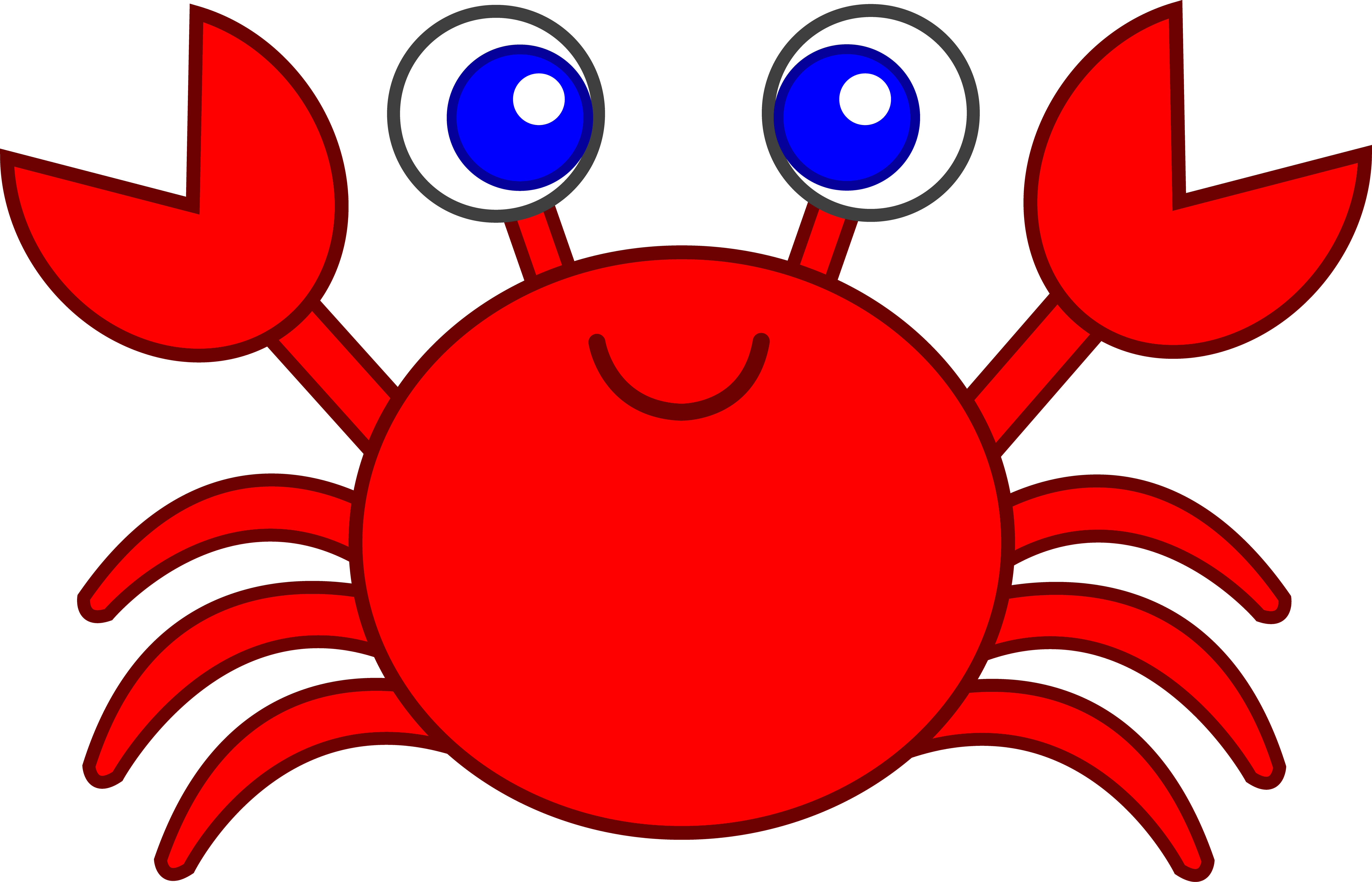 Cute Red Crab Free clipart free image